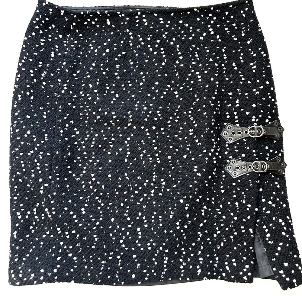 Black and White Patterned Skirt